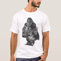 Gorilla Family T-shirt (ゴリラ家族のT-シャツ)Gorilla Life