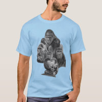 Gorilla Family T-shirt (ゴリラ家族のT-シャツ）Gorilla Life