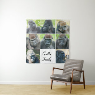 Gorilla Family Tapestry