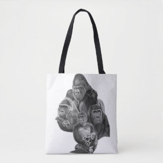 Gorilla Family tote Bag Gorilla Life