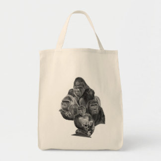 Gorilla Family Totebag Gorilla Life Tote Bag