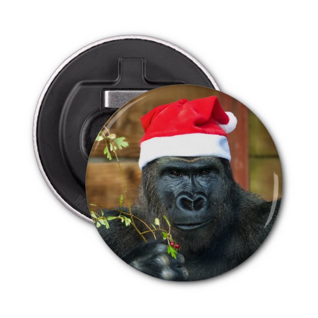 Gorilla Festive Cheer Unleashed Bottle Opener (Front)