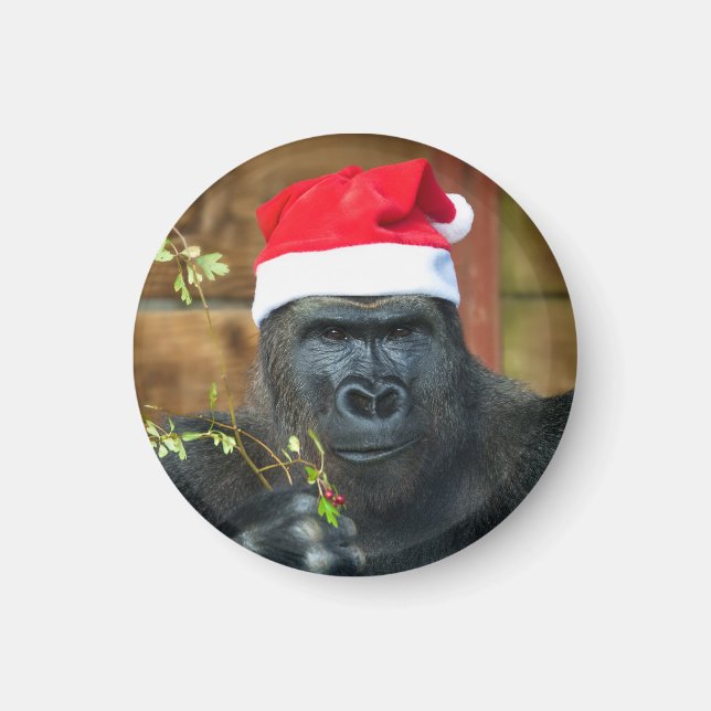 Gorilla Festive Cheer Unleashed Magnet (Front)