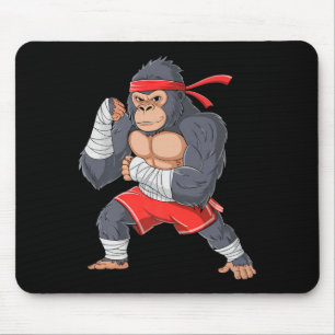 Gorilla Fighter MMA Kick Boxing Training Martial Mouse Mat