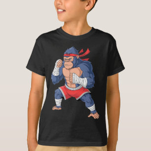 Gorilla Fighter MMA Kick Boxing Training Martial T-Shirt