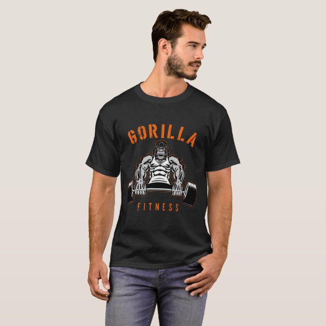 Gorilla Fitness Funny Gym T-Shirt (Front Full)