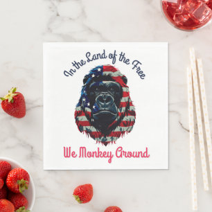 Gorilla Flag America Napkin