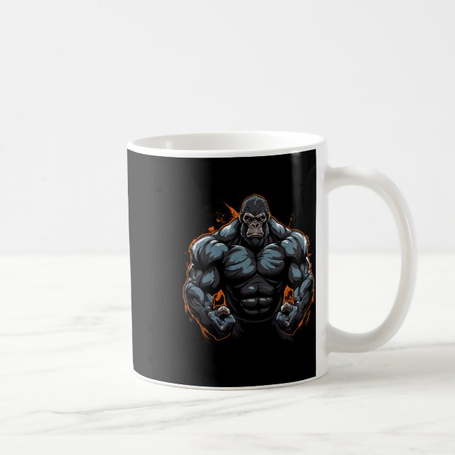 Gorilla Flexing  Coffee Mug (Right)