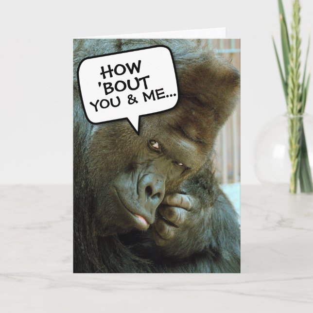  GORILLA FUNNY BIRTHDAY GREETING CARDS  (Front)
