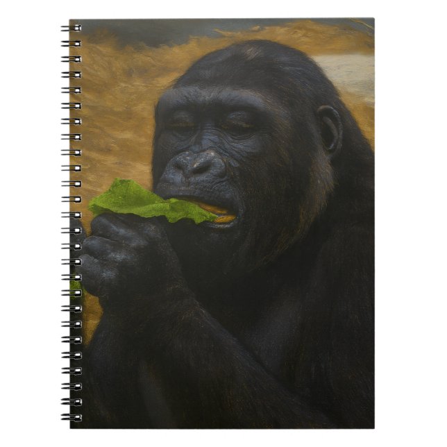 Gorilla Grace – Realistic Wildlife Portrait Notebook (Front)