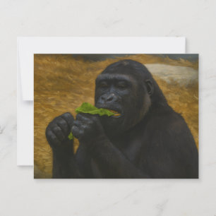 Gorilla Grace – Realistic Wildlife Portrait Postcard