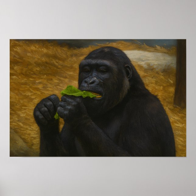 Gorilla Grace – Realistic Wildlife Portrait Poster (Front)