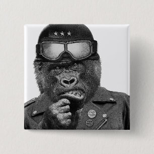 Gorilla Guy 15 Cm Square Badge