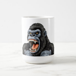 Gorilla head coffee mug