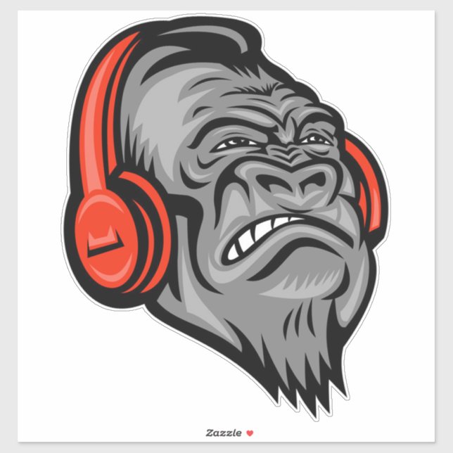 Gorilla headphones The Mountain Big Face, Gorilla (Sheet)