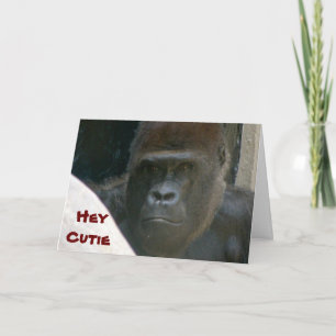 GORILLA, HEY CUTIE VALENTINE card