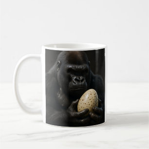 Gorilla Holding Egg Coffee Mug