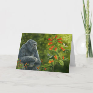 Gorilla & Hummingbirds Card