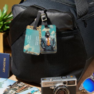 Gorilla im Anzug kraftvoll Reisen mit Stil Luggage Tag
