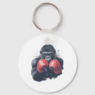 Gorilla In Boxing Gloves - Boxing Training Key Ring