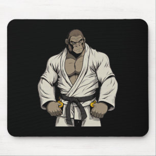 Gorilla In Keikogi - Japanese Karateka Mouse Mat
