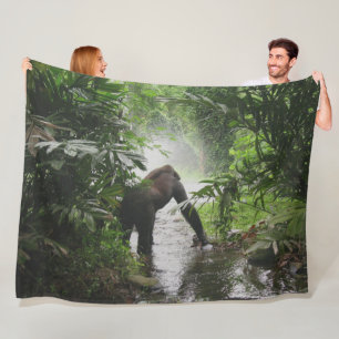 GORILLA in the STREAM Fleece Blanket