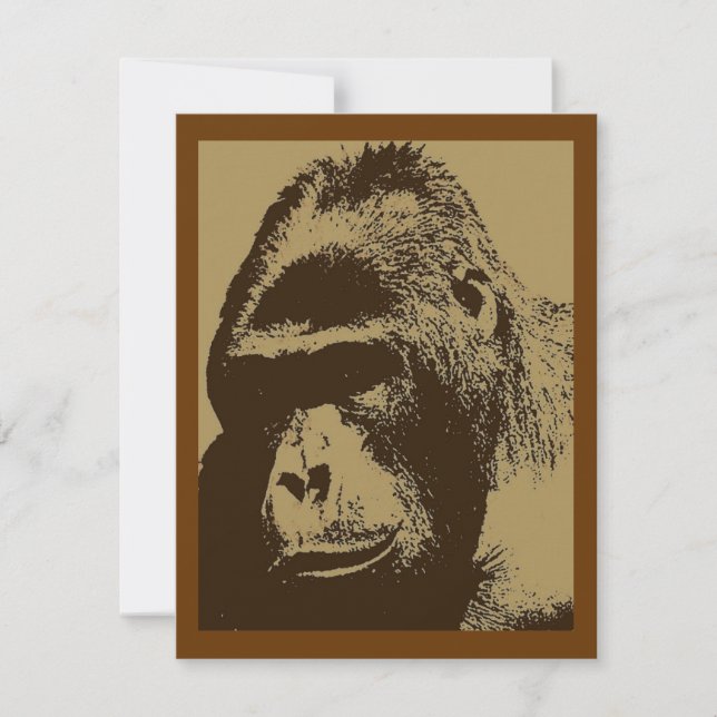 Gorilla Invitation - Pop Art Invitations (Front)