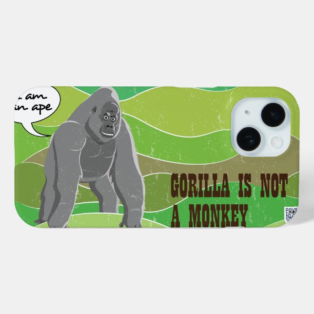 Gorilla is not a monkey Case-Mate iPhone case (Back (Horizontal))