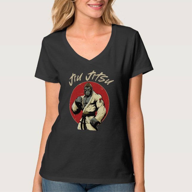 Gorilla Jiu Jitsu and Grappling T-Shirt (Front)