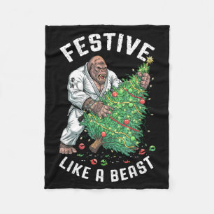 Gorilla Jiu Jitsu Ju Jutsu MMA BJJ Festive Like A Fleece Blanket