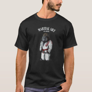 Gorilla Judo Karate Master In White Judogi  1 T-Shirt