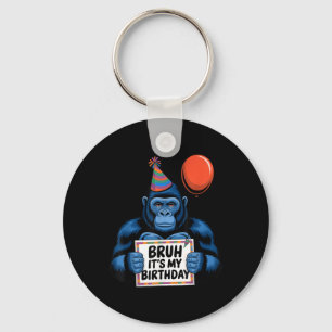 Gorilla Jungle Themed Birthday Party Bruh Its My B Key Ring