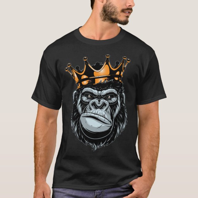 Gorilla King - Alpha - Funny Ape - Wildlife - The  T-Shirt (Front)