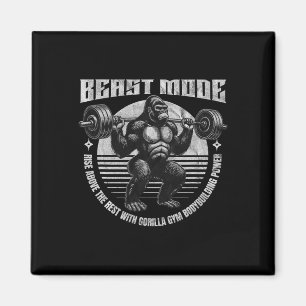 Gorilla Lifts Dumbbell - Fitness  Magnet
