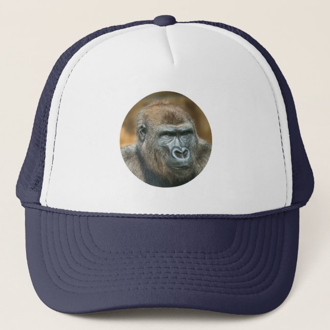 Gorilla Lope (Round Design) Trucker Hat (Front)