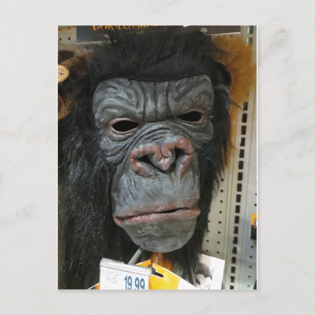 Gorilla Mask Postcard (Front)