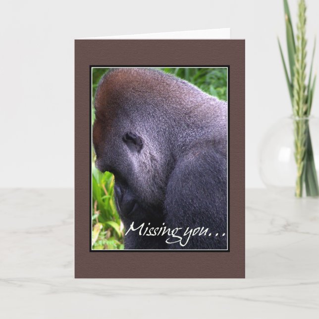 Gorilla -  Missing You Card (Front)