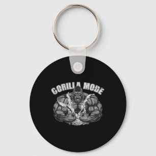 Gorilla Mode Gym Ape Fitness Coach Swole Monkey Key Ring