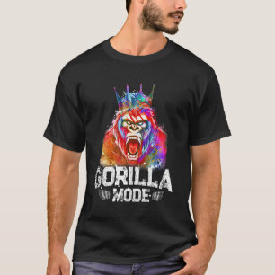 Gorilla Mode King Beast Workout Gym Motivation Fit T-Shirt