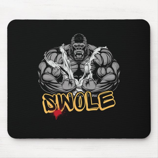 Gorilla Mode Strong Bodybuilding Workout Muscle Sw Mouse Mat (Front)