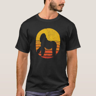 Gorilla Monkey Animal Retro Sunset Gorilla T-Shirt