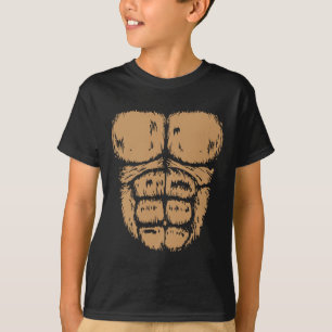Gorilla Monkey Belly Chest Costume Diy Halloween T-Shirt