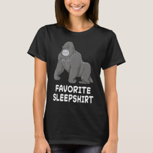 Gorilla Monkey Gorillas Nap Sleeping Sleep Pajama T-Shirt