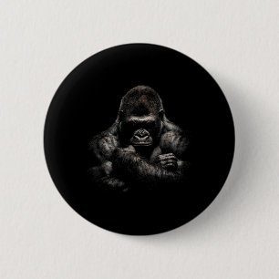 Gorilla Monkey Gym Wear Bodybuilding Workout Motiv 6 Cm Round Badge