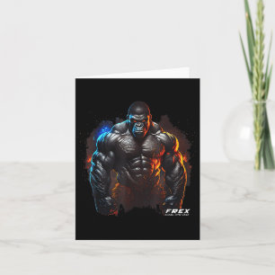 Gorilla Monkey Gym Wear Bodybuilding Workout Motiv Card