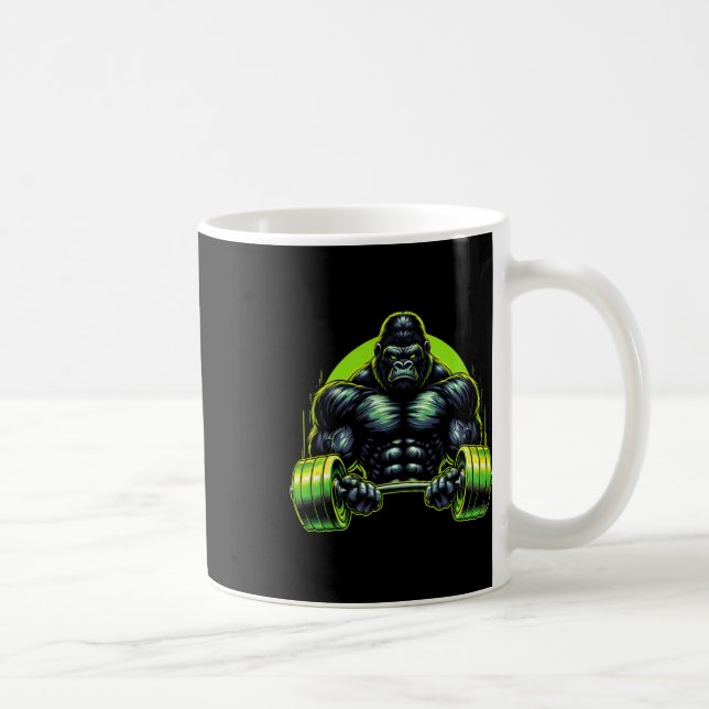 Gorilla Monkey Gym Wear Bodybuilding Workout Motiv Coffee Mug (Right)