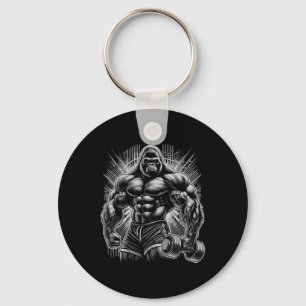 Gorilla Monkey Gym Wear Bodybuilding Workout Motiv Key Ring