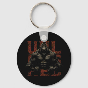 Gorilla Monkey Gym Wear Bodybuilding Workout Motiv Key Ring