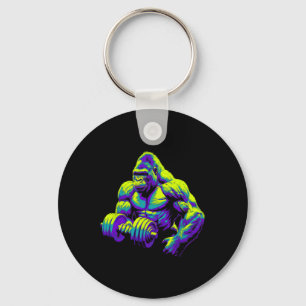 Gorilla Monkey Gym Wear Bodybuilding Workout Motiv Key Ring