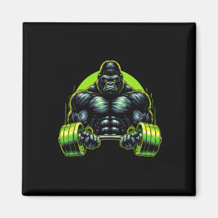 Gorilla Monkey Gym Wear Bodybuilding Workout Motiv Magnet